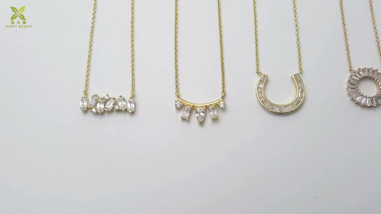 Zircon Lariat Style Necklace