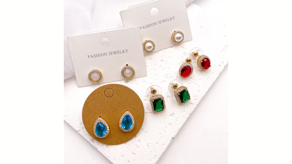 Best single granules big main stone stud earrings