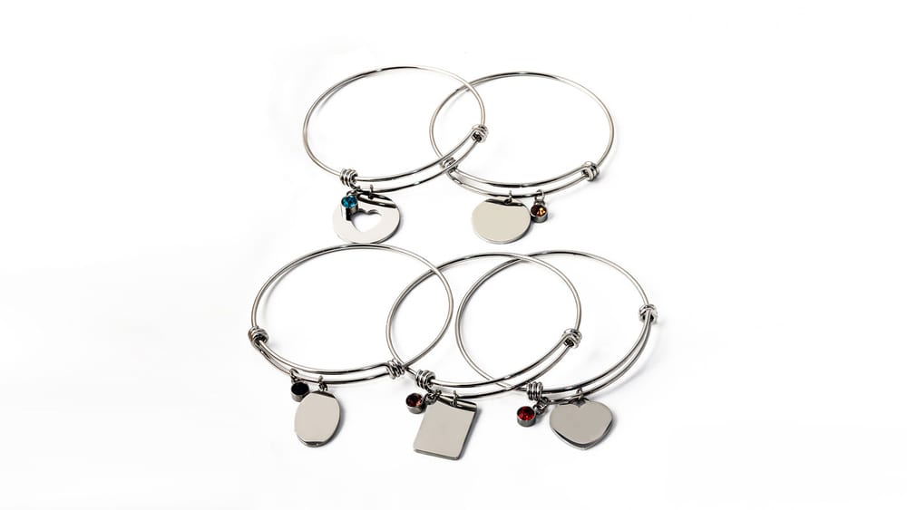 Adjustable stainless steel charms bangles manufacture