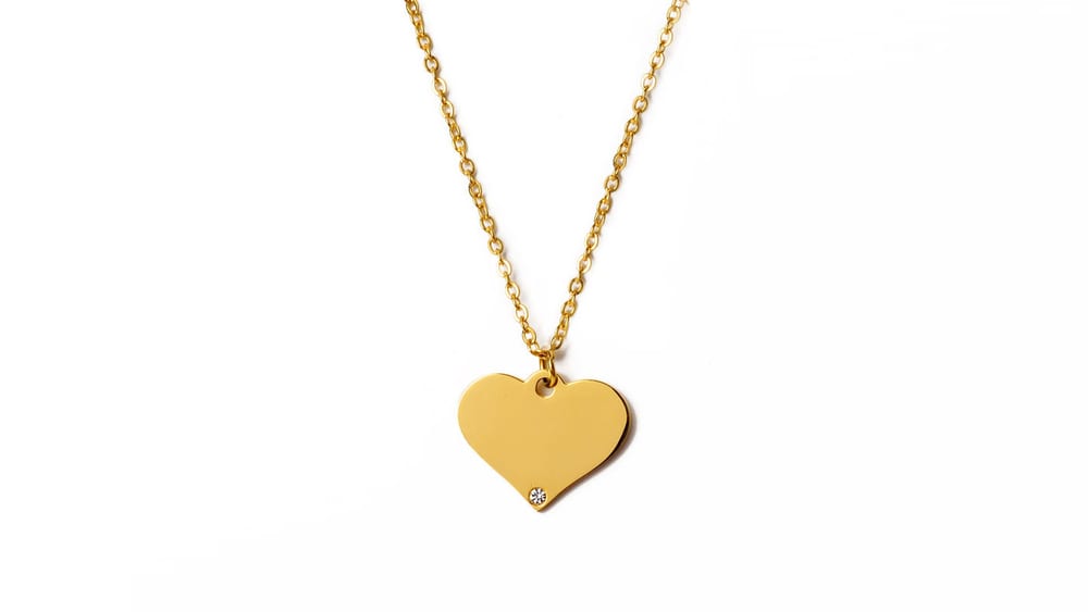 High -quality geometric stainless steel crystal pendant necklace for woman