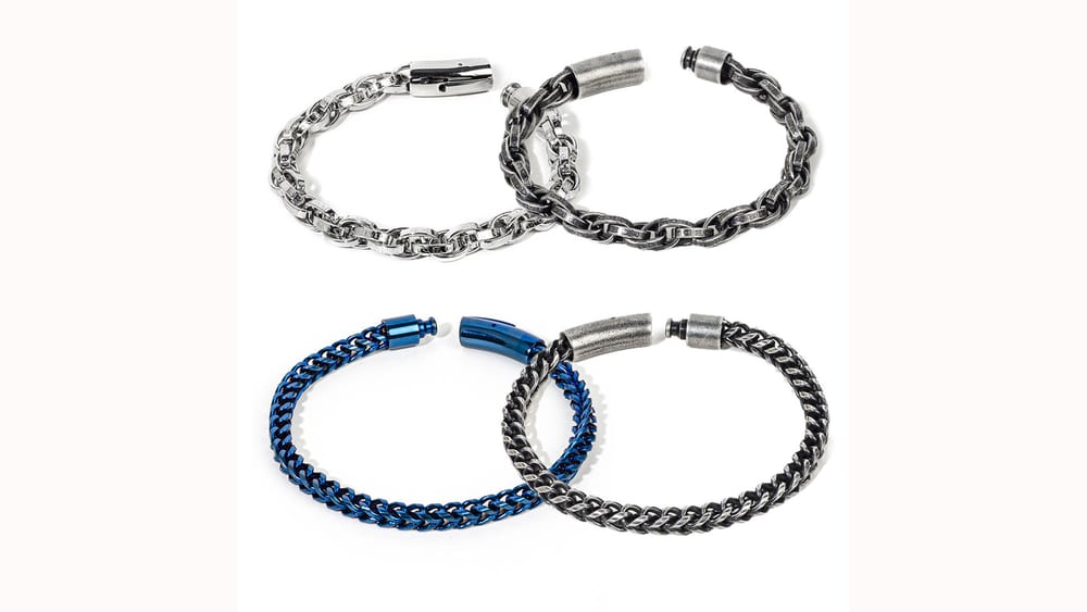 Popular stainless steel hip -hop retro style personalized men’s bracelet