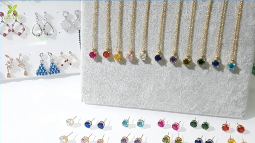 Best Zodiac sign and birthstone necklace birthstone stud earrings zircon jewelry