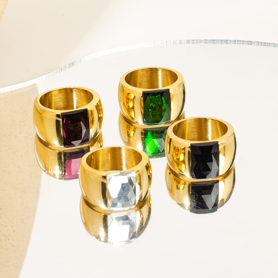 Customized MEN’S STAINLESS STEEL CZ STONE RINGS manufacturers From China | SXS