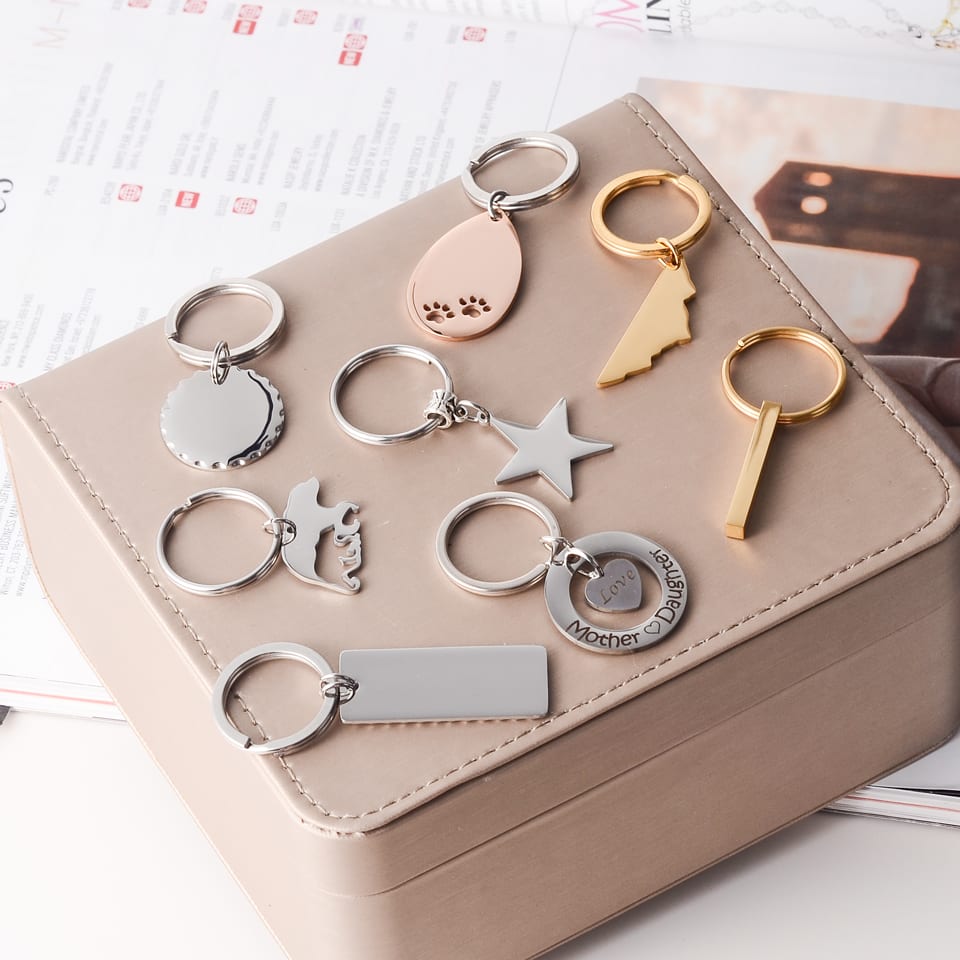 Customized engraved stainless steel keychain manufacturers From China | SXS | SXS