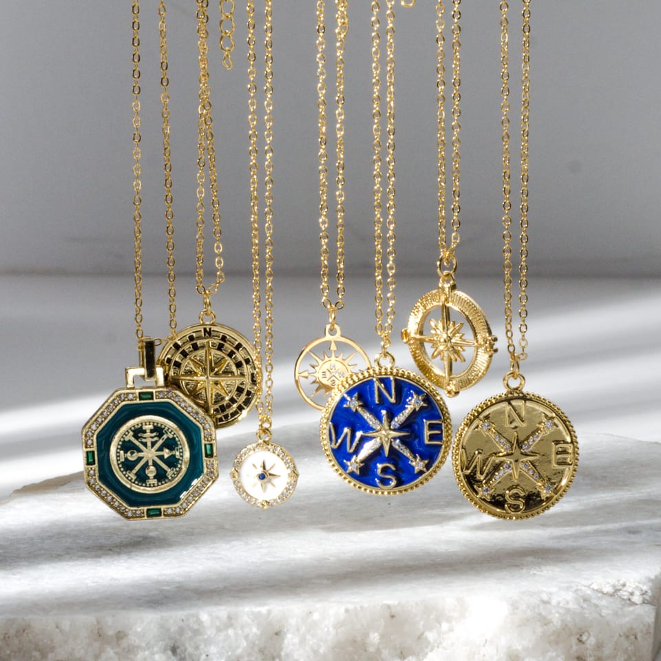 Customized High Quality compass necklace Wholesale | SXS