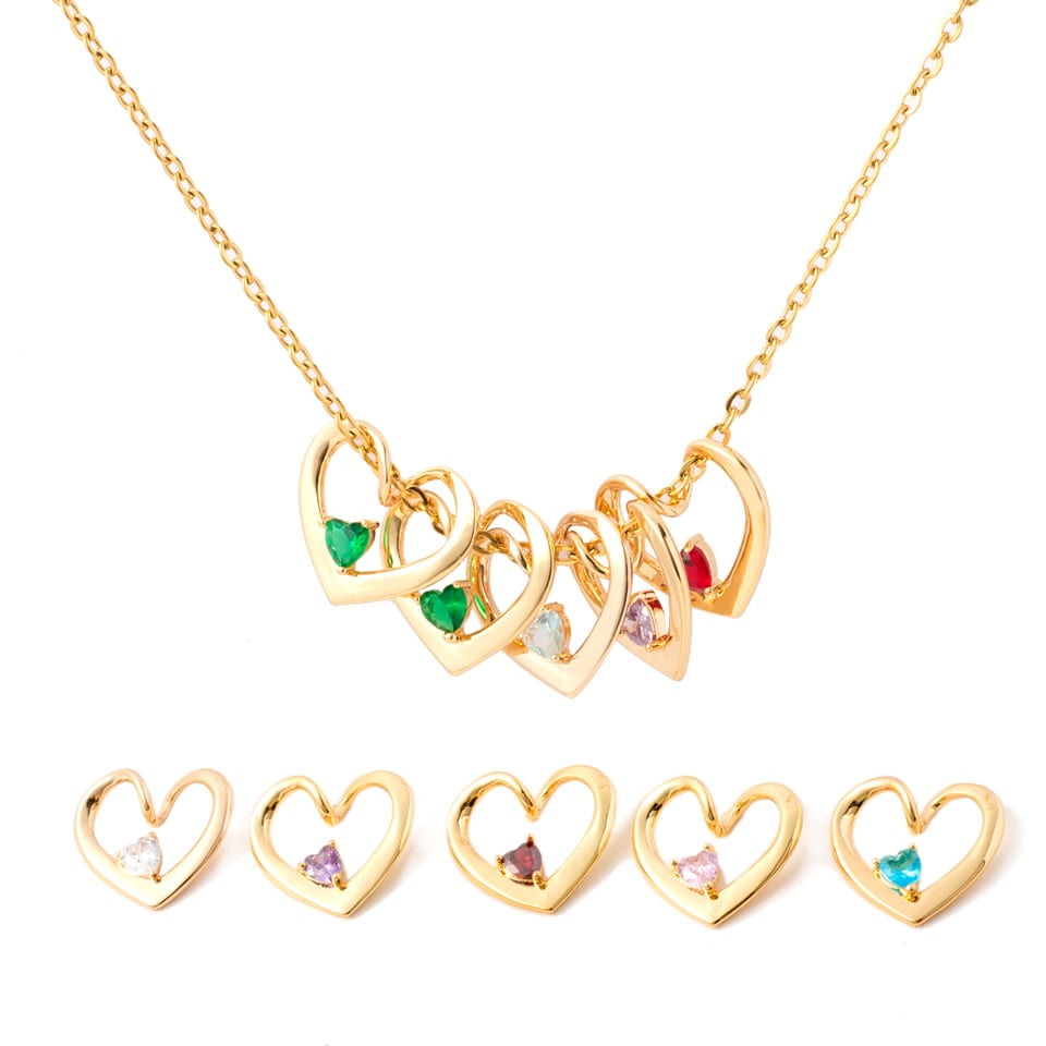 birthstone heart necklace | SXS