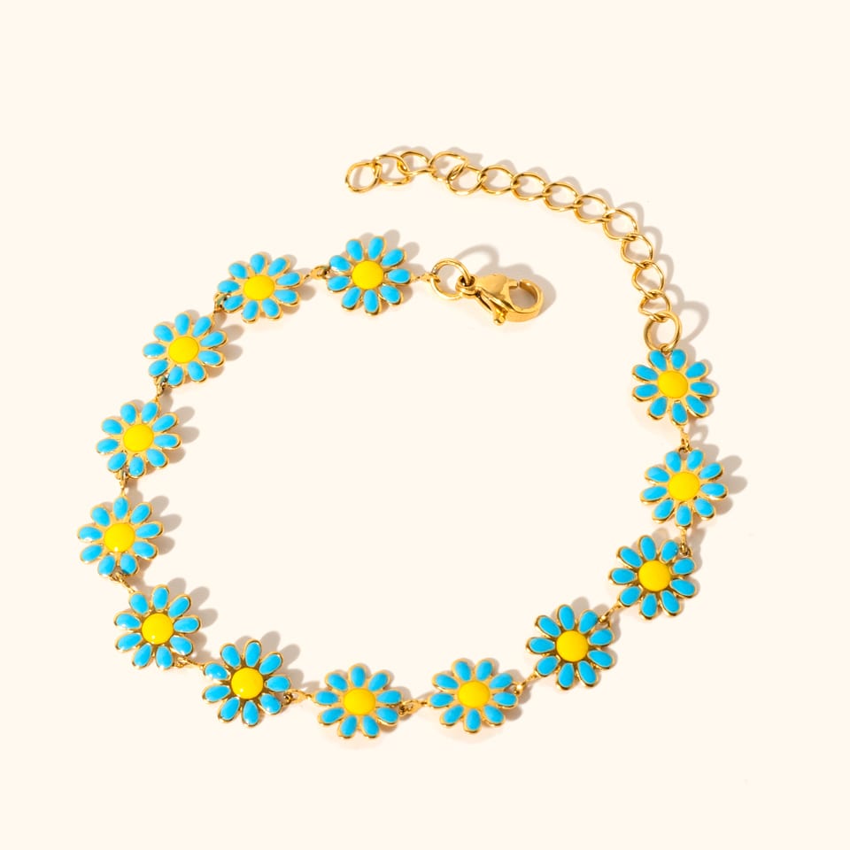 Enamel flower bracelet | SXS