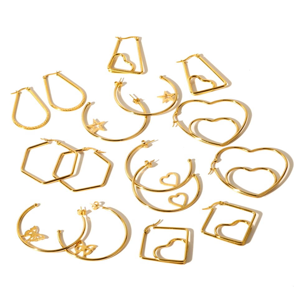Geometric Hoop Earrings | SXS
