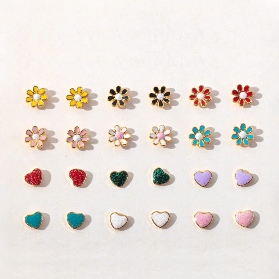 Enamel Stud Earrings | SXS