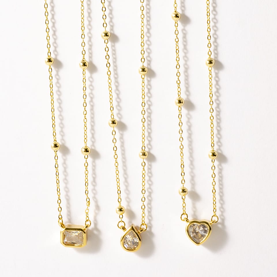Cubic zirconia pendant necklace | SXS