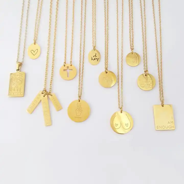 Custom engraved stainless steel necklace | SXS
