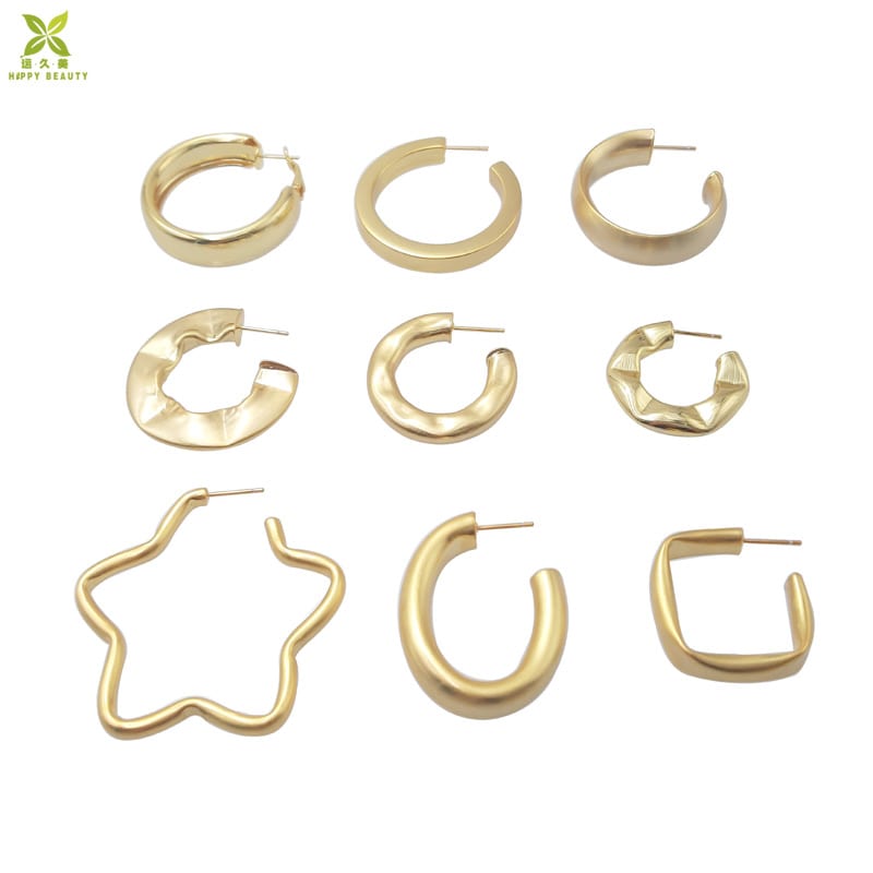 Customized large 14k gold hoop earrings | SXS