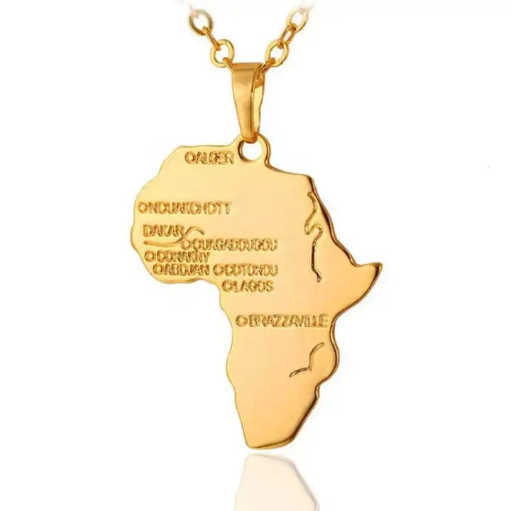Customized africa map necklace | SXS