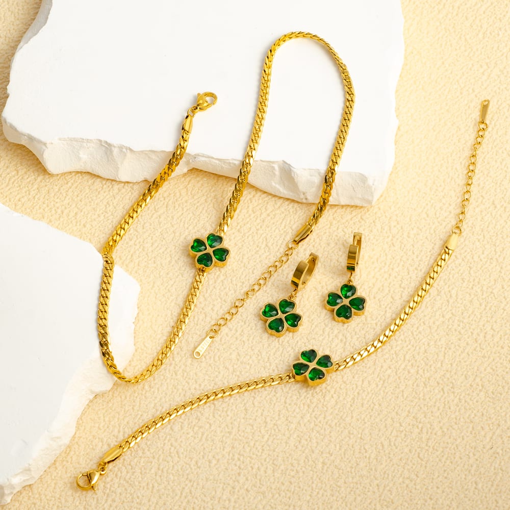 Stainless steel clover jewelry | SXS