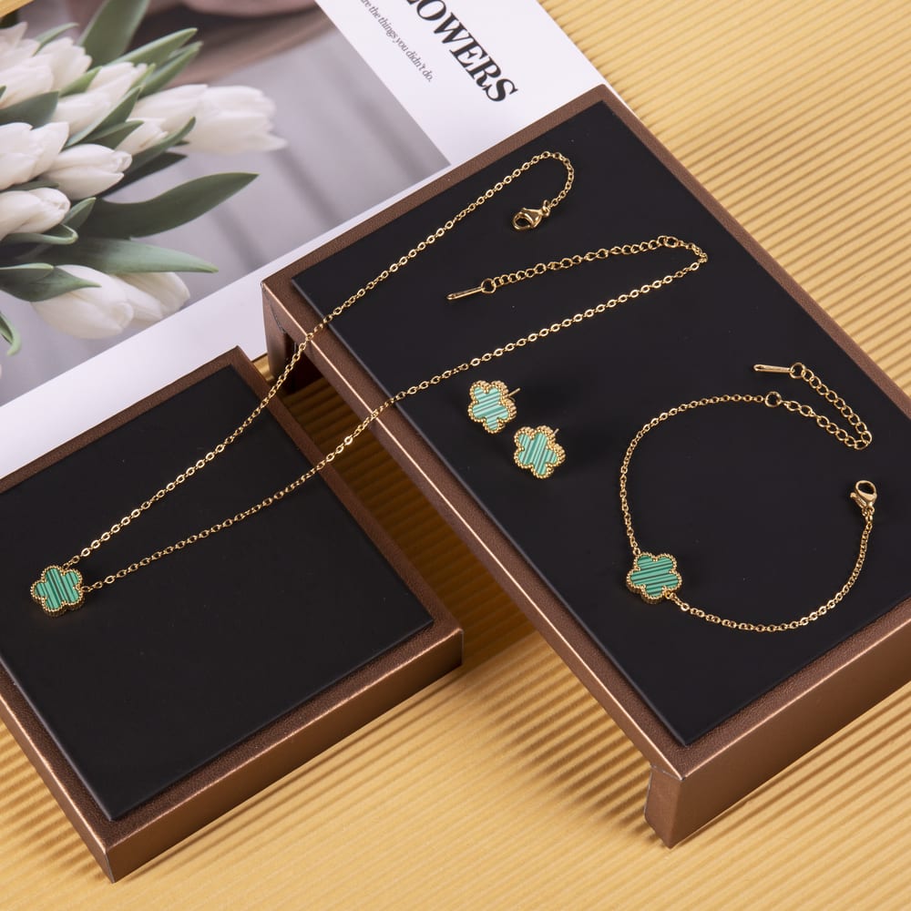 Stainless Steel Clover Jewelry Set | SXS