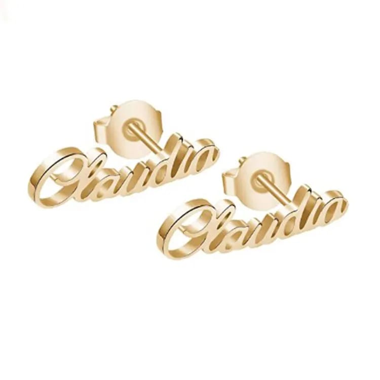 Custom Stainless Steel Jewelry Fashion Personalized Custom Nameplate Earrings Wholesale Earrings