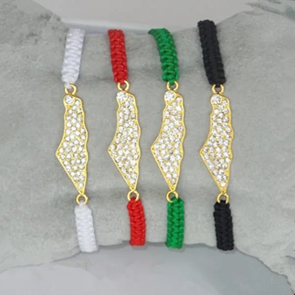 Handmade Wholesale Gold Map Israel Palestine Bracelet Gift Bracelet