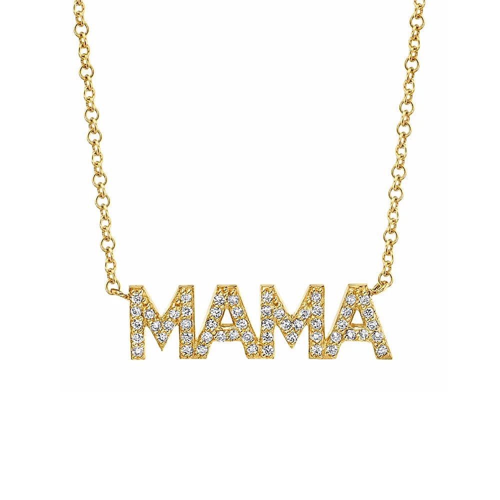Natural Stone 925 Silver Jewelry Moissanite Necklaces Zircon Mama Necklace Necklaces
