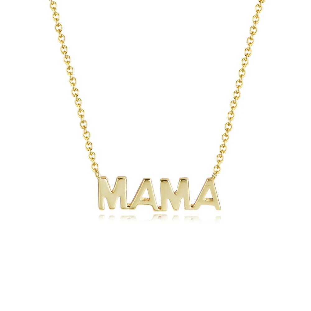 14k Gold Plating Mama Necklace Waterproof Mama And Mini Necklaces Necklaces
