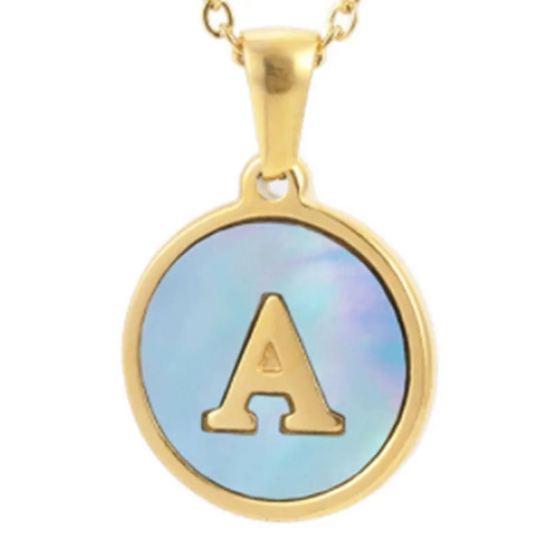 Wholesale Stainless Steel 14 K Gold Plated New Simple Shell 26 Letter Pendant Jewelry Pendant Letters Vendor Necklaces