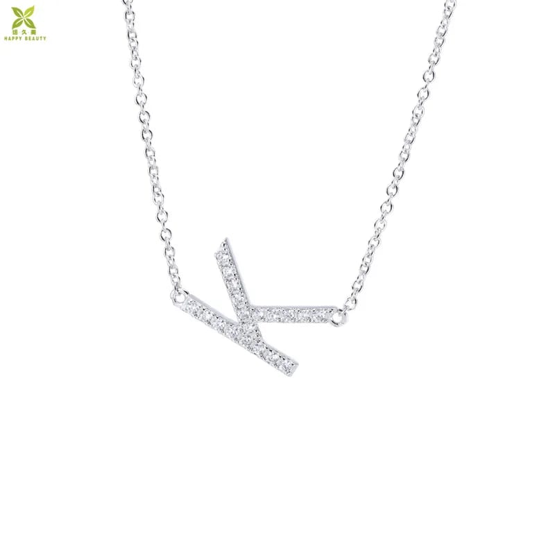 Customized Cubic Zirconia Initial Word Letter Diamond Alphabet Letter Pendant Necklace Necklaces