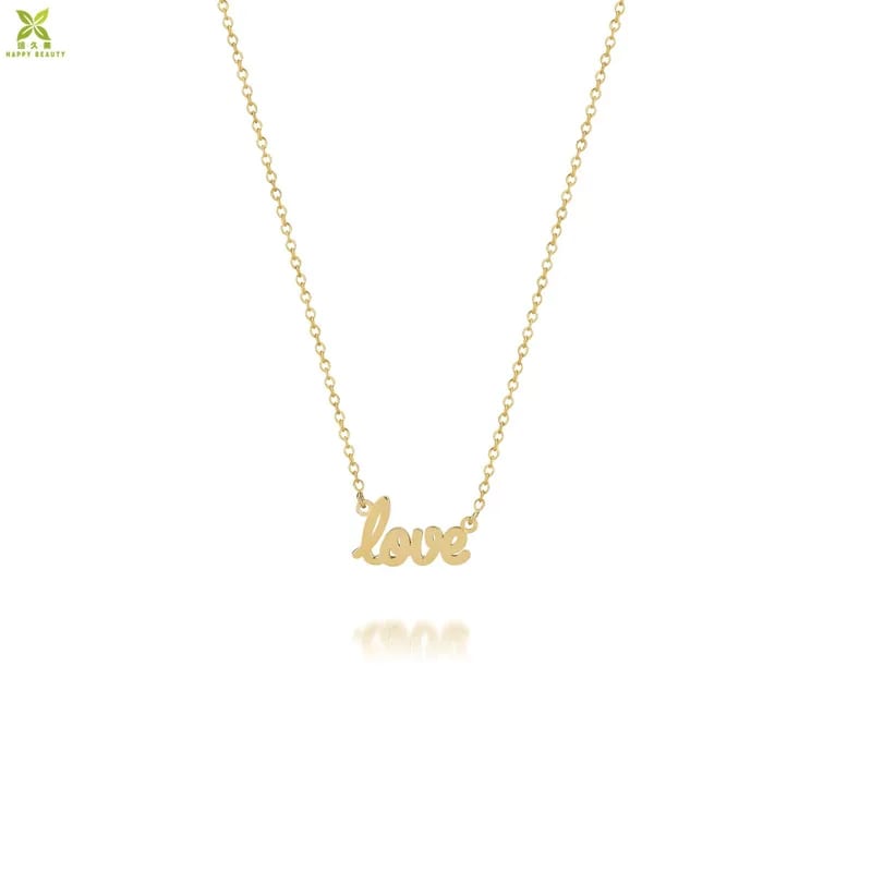 Customised Name Plate Love Necklace In 925 Sterling Silver Silver Necklaces