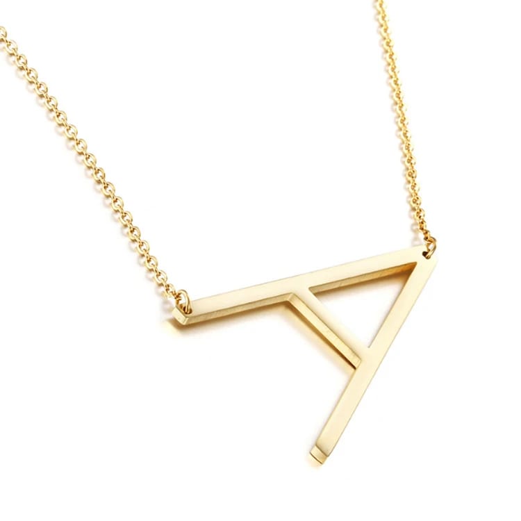 Wholesale Women’s Accessories Stainless Steel Initial Letter Pendant Necklace Necklaces