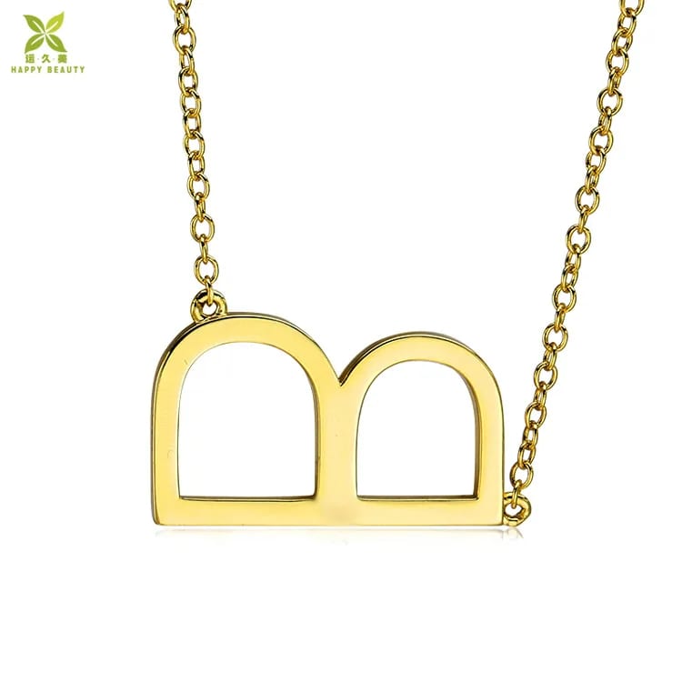 Personalized Gifts Gold Plated Letter B Necklace Letter Necklace Alphabet Jewelry Necklaces