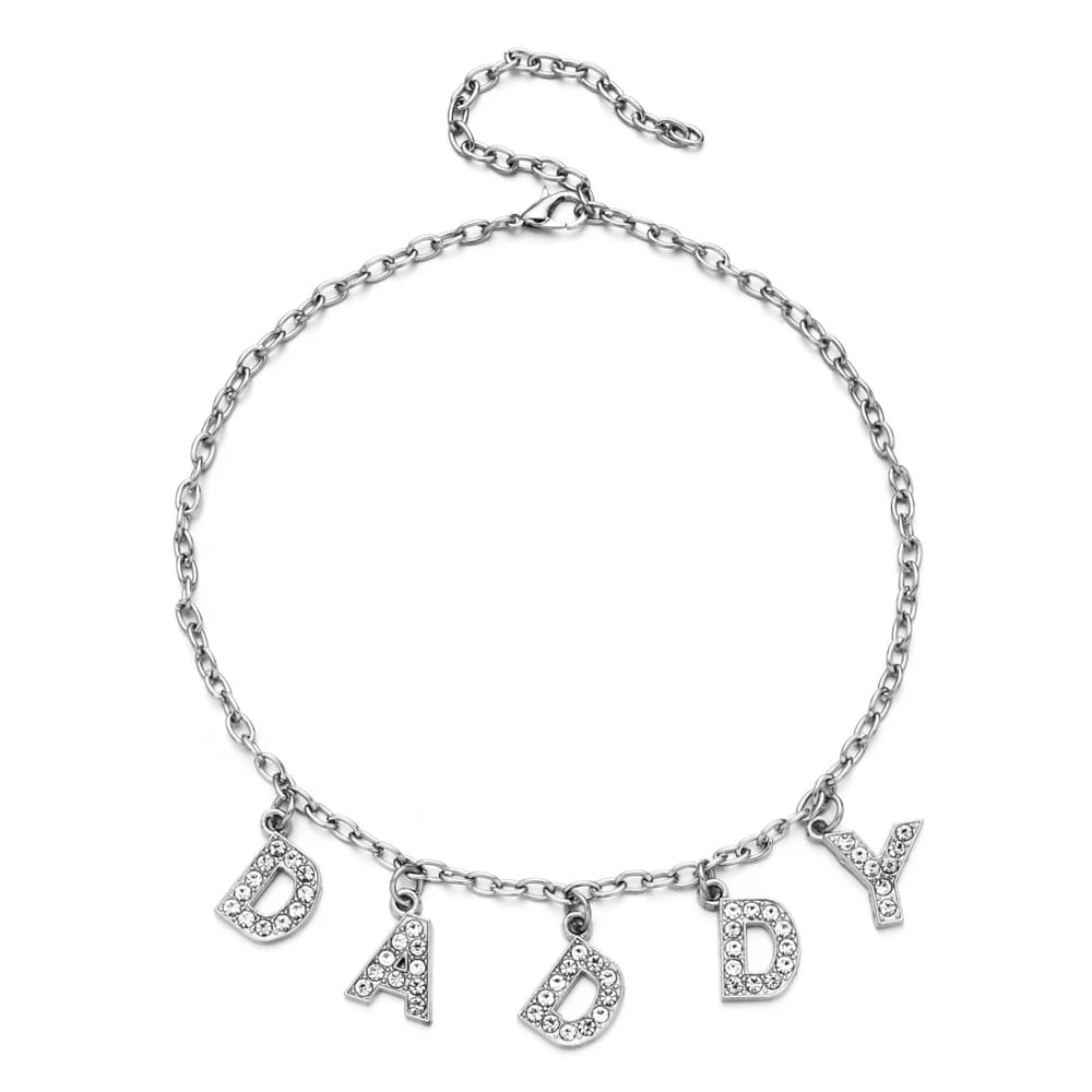 2020 Fashion Hot Sale Silver Diy Initial Letters Necklace With Diamond Necklaces