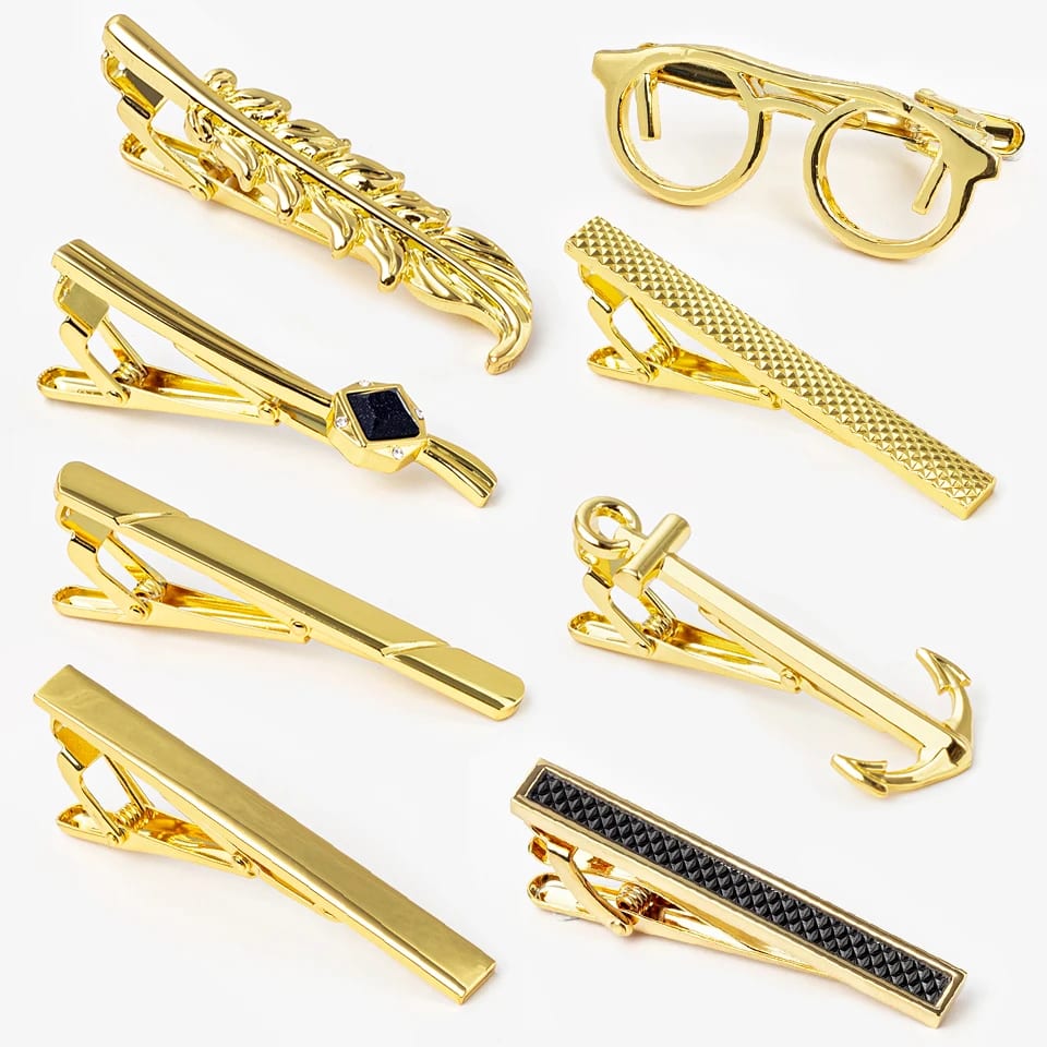 Wholesale Custom Men Tie Bar Clips Men’s Tie Pins And Cuff Links Or Tie Clips Jewelry Cufflinks &Money Clips
