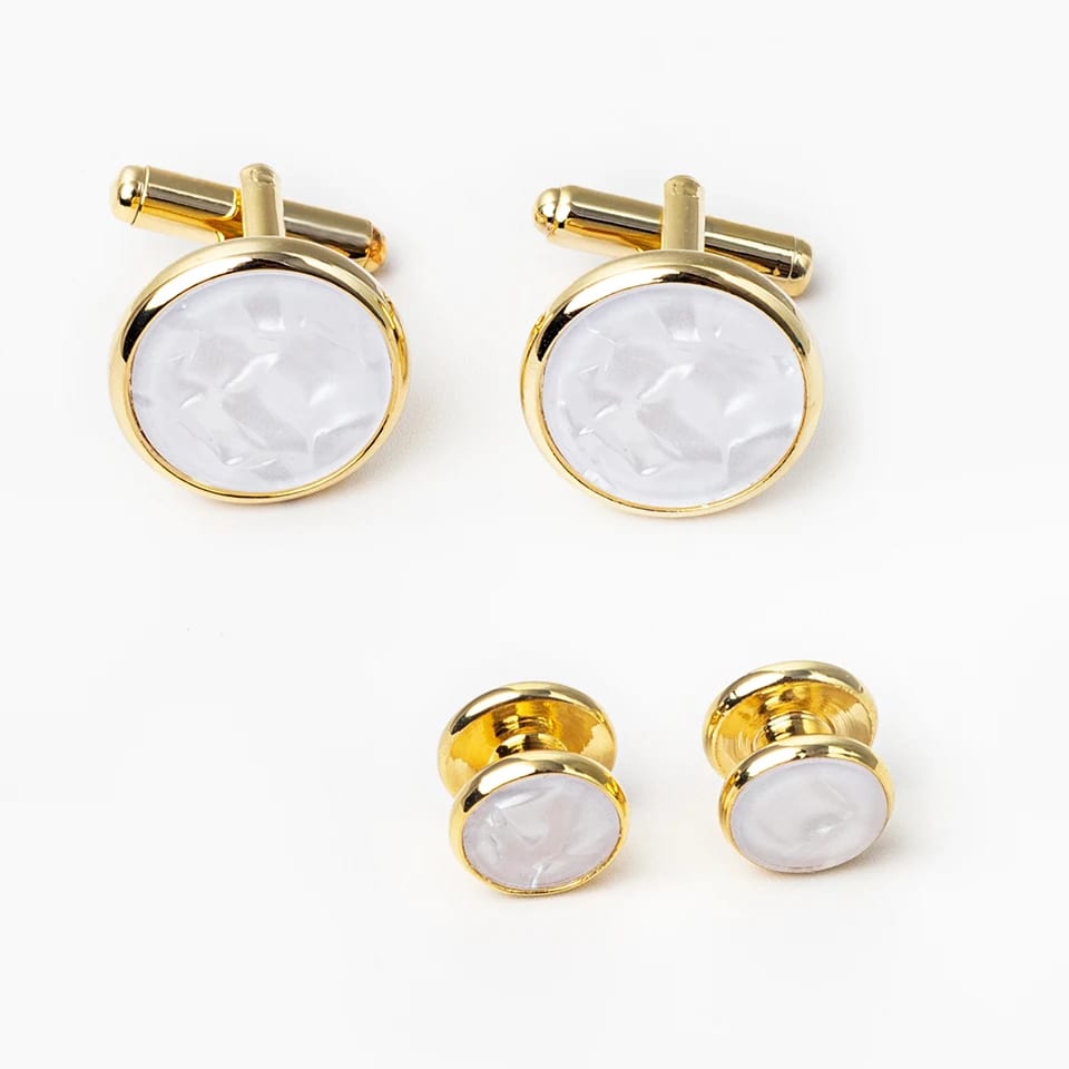 Men’s Gold Plated French Shirt Cufflinks Banquet Wedding Shell Brass Cufflinks Cufflinks &Money Clips