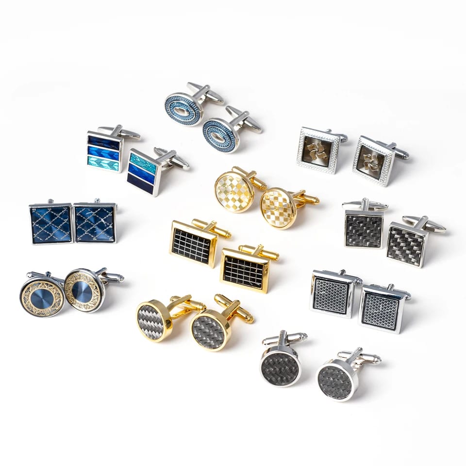 Classic Men’s Banquet Shirt Cufflinks Gold Plated Brass Cufflinks Cufflinks &Money Clips