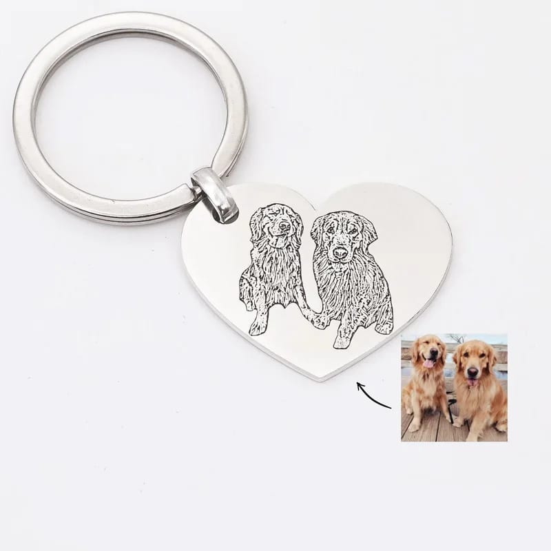 Stainless Steel Key Chains Custom Cut Stamped Laser Logo Personalized Handwriting Heart Keychain Keyring&keychain