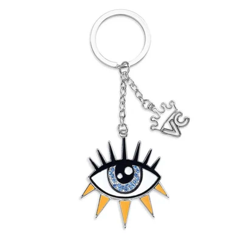 Fashion Custom Mans Womens Metal Eye Bling Crown Key Chains Charms Jewelry Logo Letter Keyring&keychain