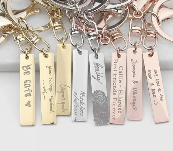 Fashion Custom Logo Stainless Steel Metal Key Chains Jewelry Men Keyring&keychain