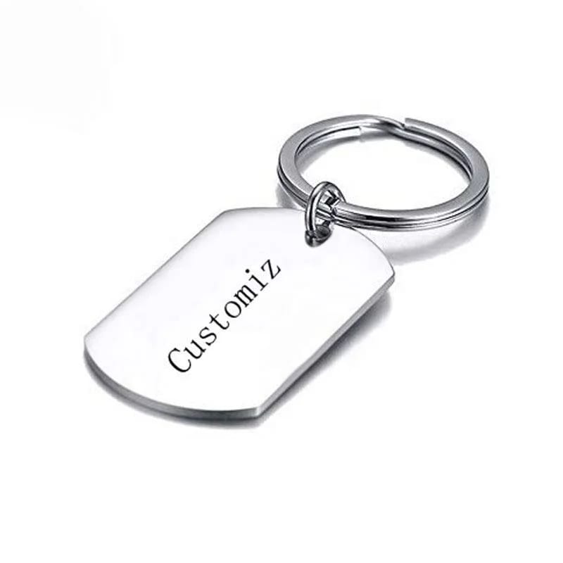 High Quality Stainless Steel Custom Engrave Pendant Keychain Wholesale Keyring&keychain
