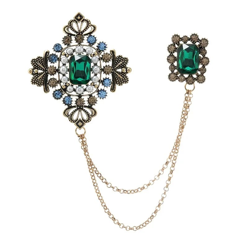Elegant Retro Baroque Brooch Women’s Rhinestone Brooch Paired With Dresses Brooches