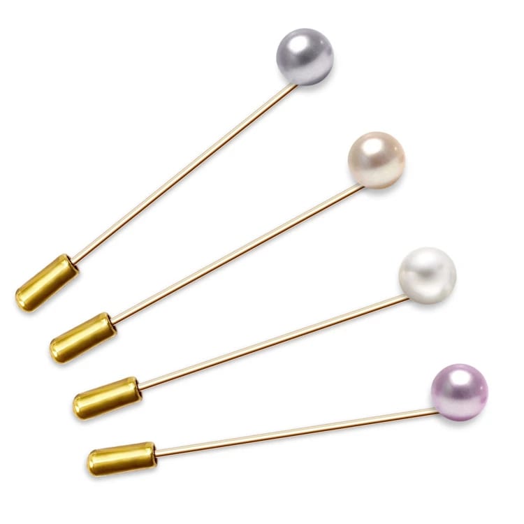 Custom Korean Pearl Pins Brooch Mother Of Pearl Safety Pin Jewelry Brooches