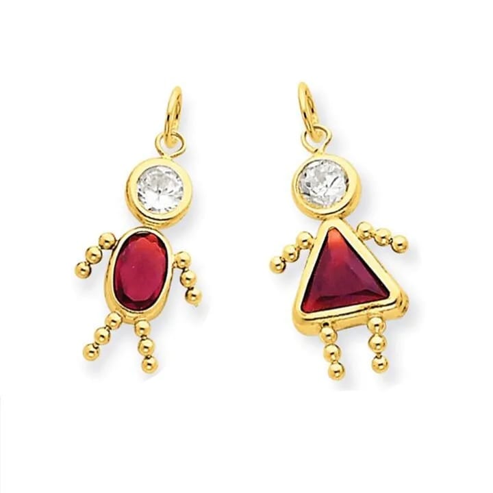 Fine Birthstone Boy Or Girl Kids Child Pendant Charm With Stone Kids Jewelry