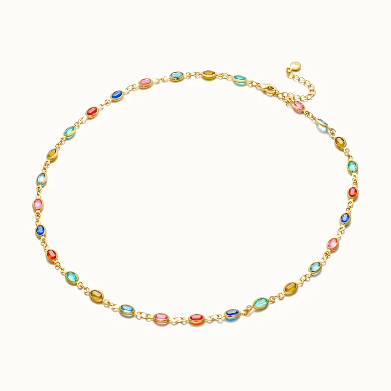 New Boho Style Jewelry Mixed Multi-color Choker Necklaces 18k Gold Plated Luxury Fashion Women’s Necklaces In Stock