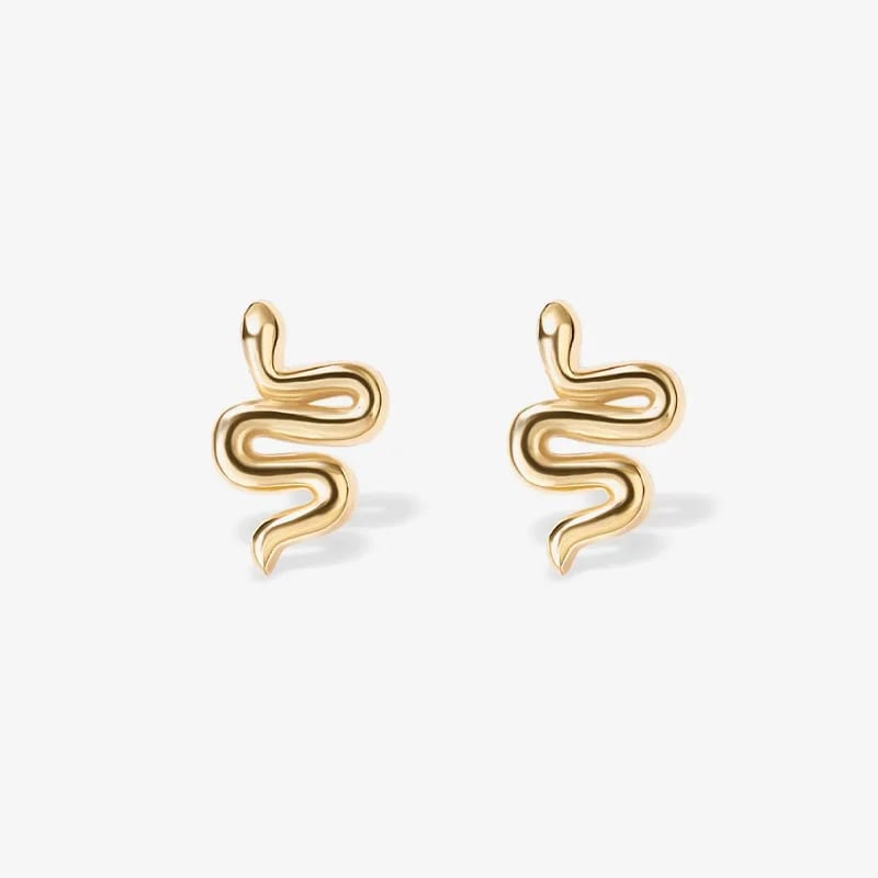Wholesale 18k Gold Plated Jewelry Designer Fashion 925 Sterling Silver Snake Stud Earrings Stud Earrings