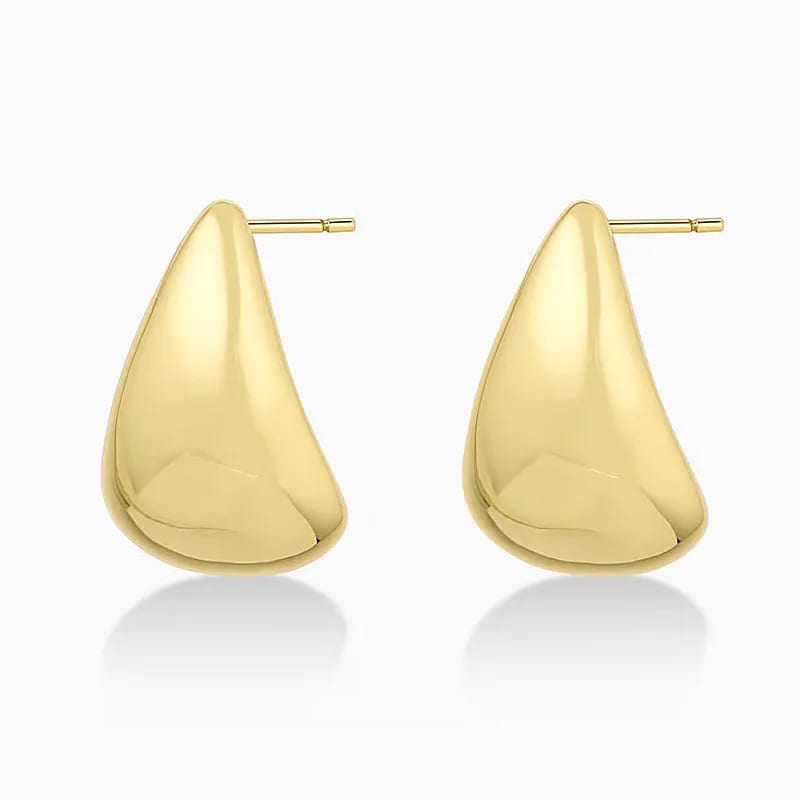 New Arrivals Fashion Classic 18k Gold Plated Teardrop Stud Earrings For Women Girl Daily Wear Fashion Jewelry Stud Earrings