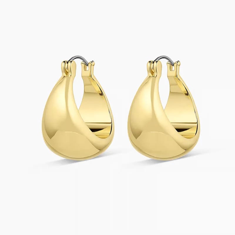 New Arrival 18k Gold Plated U Shaped Earrings Minimal Lightweight Teardrop Hoops Earrings For Women’s Daily Wear Hoop Earrings