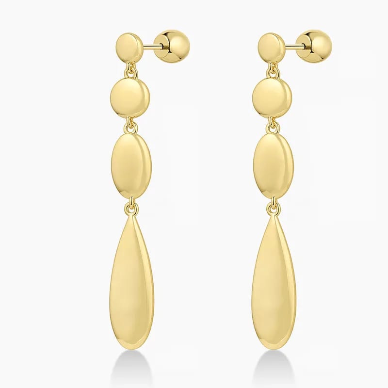New Arrival 18k Gold Plated Unique Tear Drop Earrings Simple Ladies Jewelry Fashion Earrings Drop Earrings