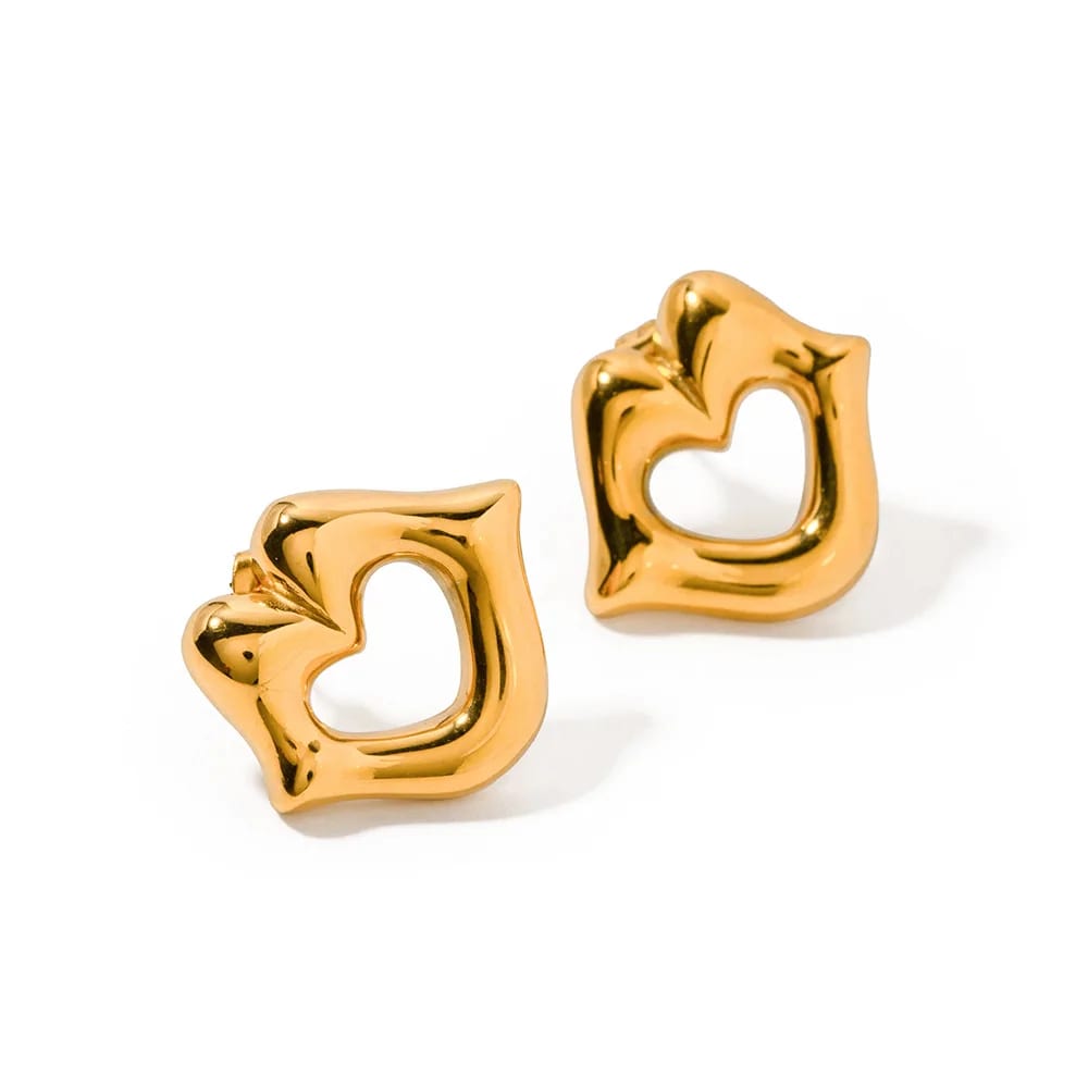 2024 New Arrival Fashion Waterproof Jewelry 18k Pvd Gold Stainless Steel Lips Stud Earrings For Women Stud Earrings