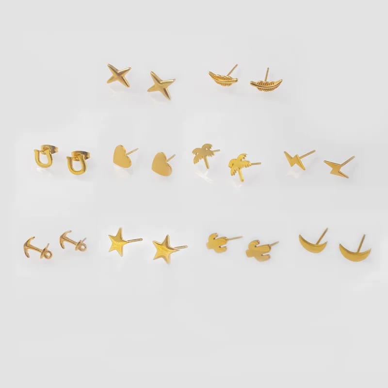 Wholesale Custom 18k Gold Plated Stainless Steel Stud Earring Fashion Jewelry Stud Earrings For Women Stud Earrings