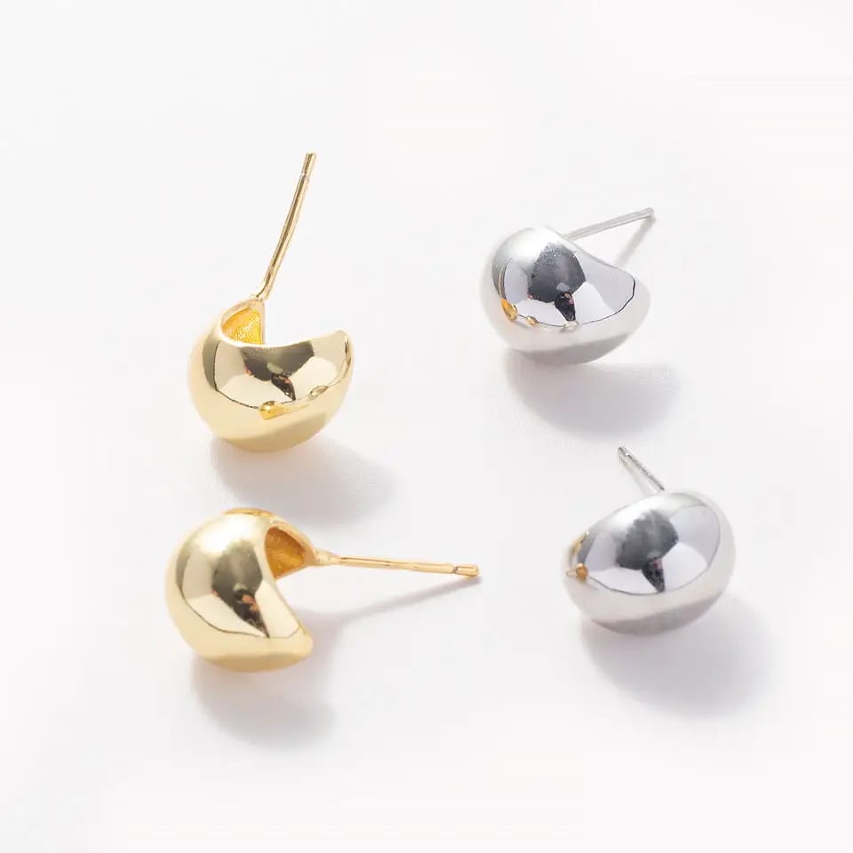 Custom Earrings For Women S925 Sterling Silver 18k Gold Plated Irregular Ball Body Stud Earring For Boy And Girl Stud Earrings
