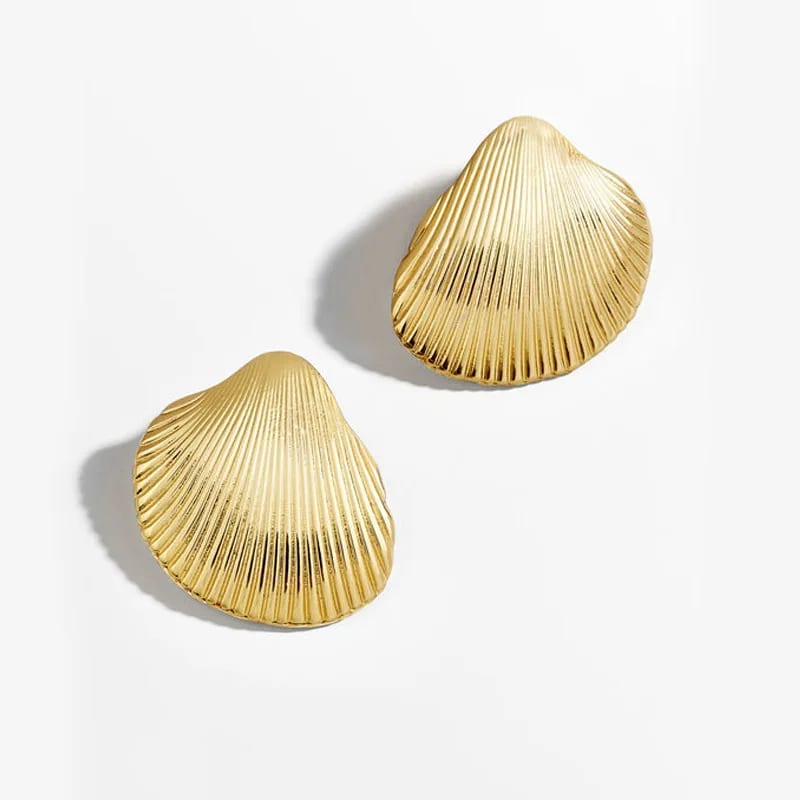 Fashion Personality Ladies Jewellery 18k Gold Plated Seashell Stud Earrings Stud Earrings