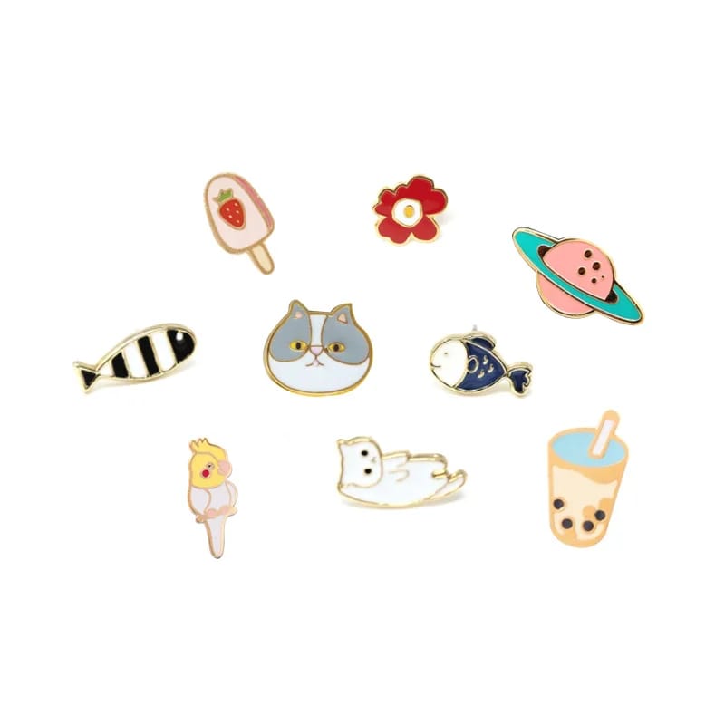 Custom Design Gold Plated Enamel Stud Earrings For Girls Stud Earrings