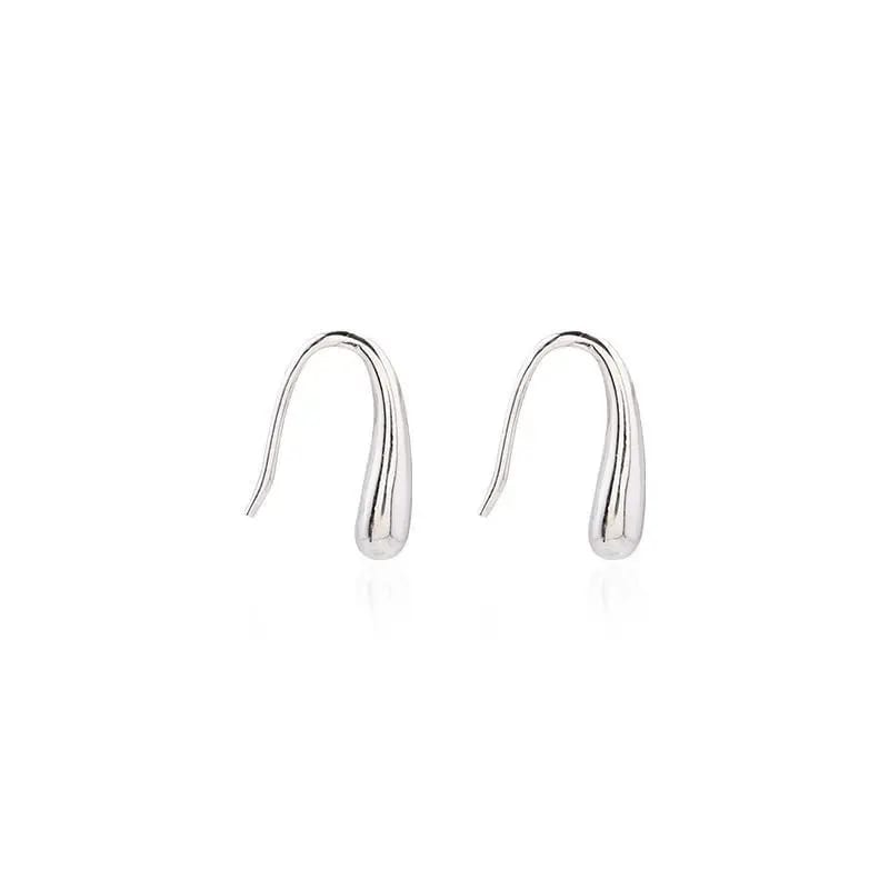 Best Selling Cute Real Silver Plated Teardrop Stud Earrings For Women Geometric Stud Earrings